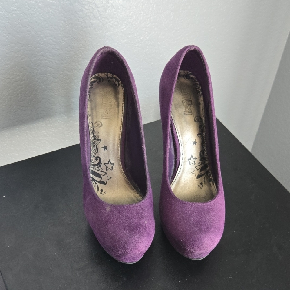 Purple Suede Women's Heels